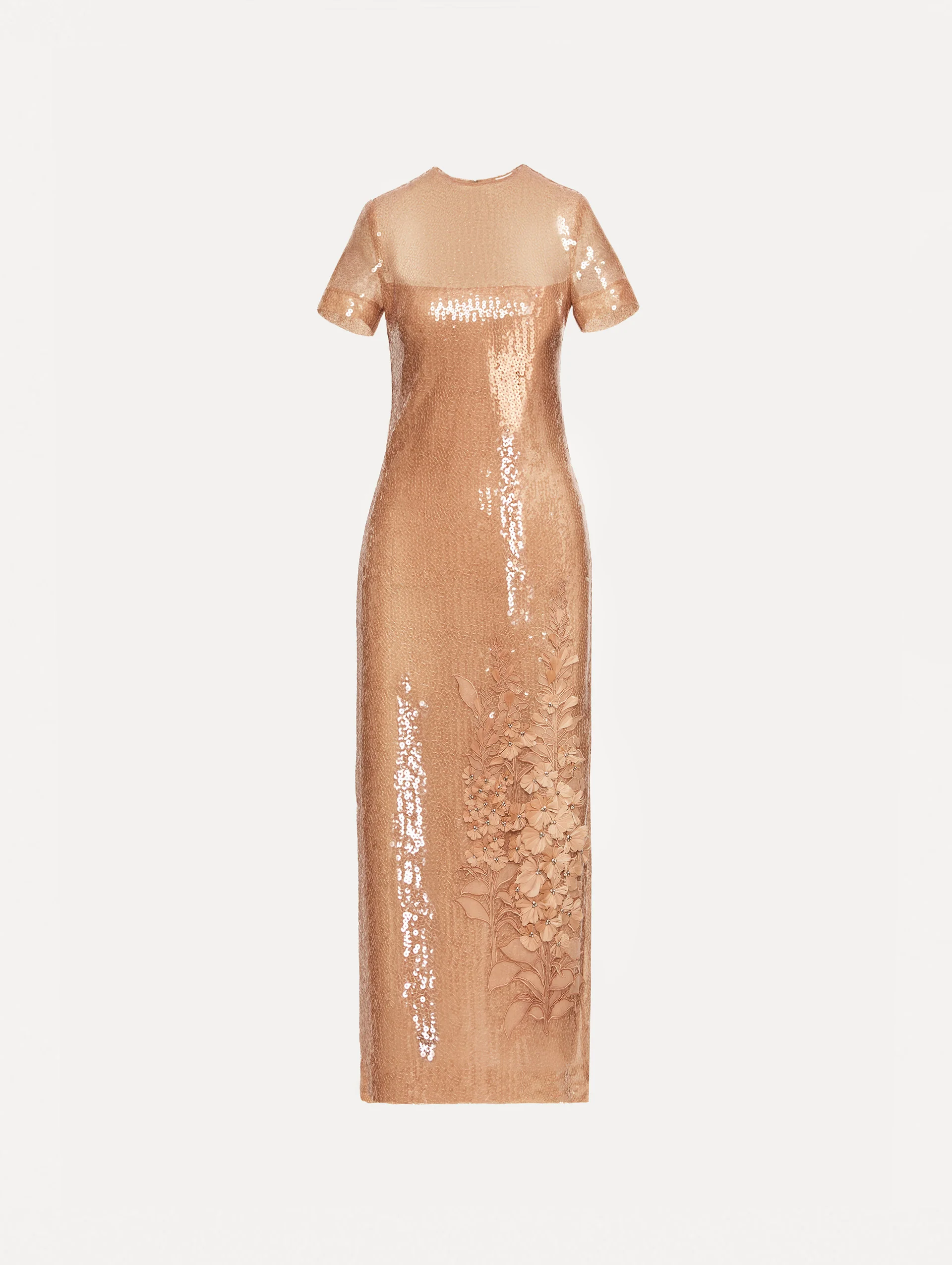 Foxglove Embroidered Sequin Tulle Dress