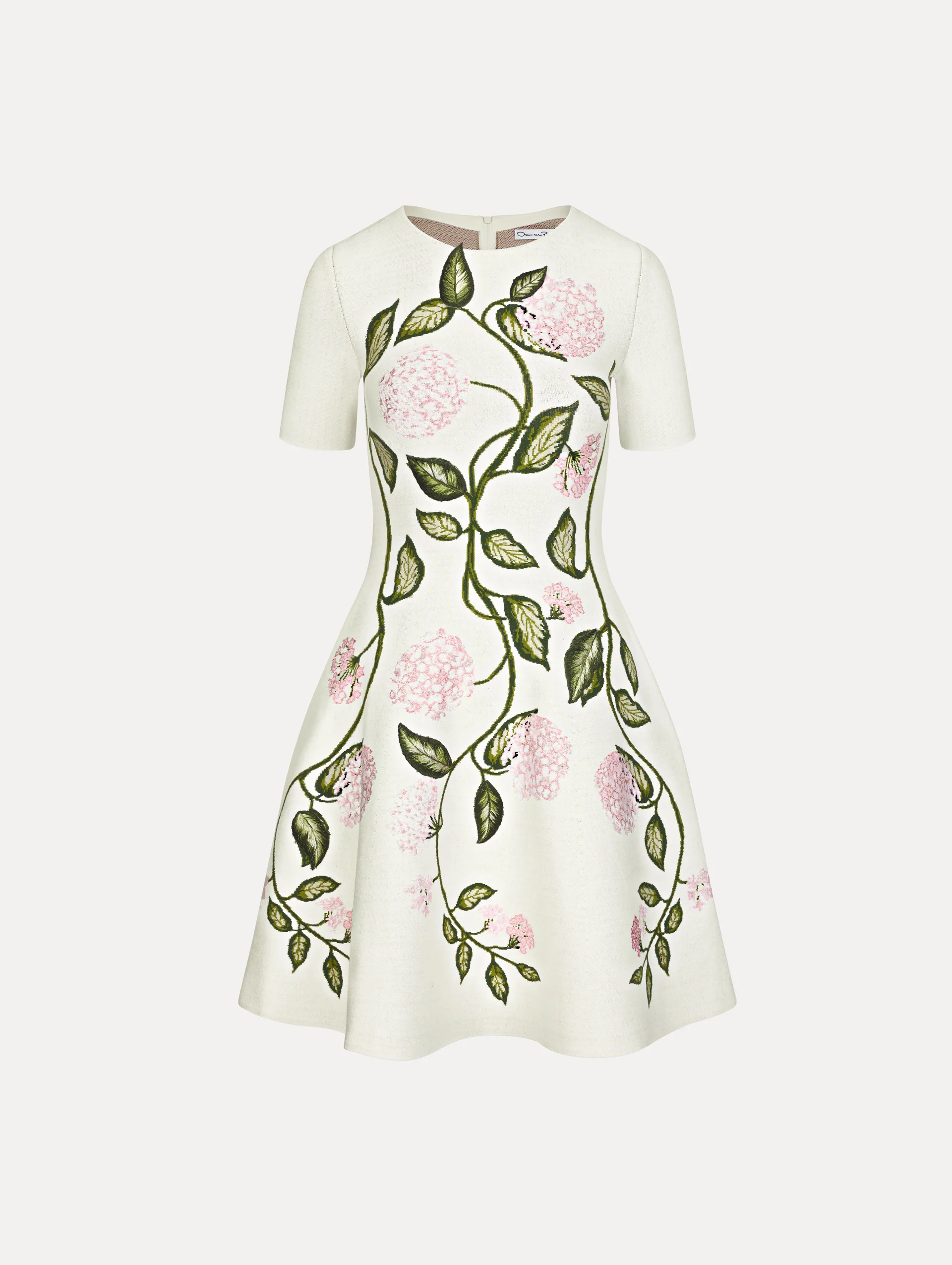 Porcelain Flower Jacquard Dress
